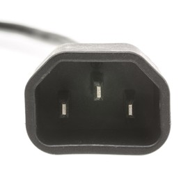 CableWholesale 6 feet Computer/Monitor Power Cord Adapter, NEMA 1-15R Female to C14 Male Plug, 3 Pin, 18 AWG, 10 Amp, Power Cable for PC/Monitor, Power Extension Cord, Black