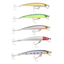 5PCS Fishing Lures Hard Baits Topwater Fishing Lure Tackle for Bass Pike Fit Saltwater and Freshwater
