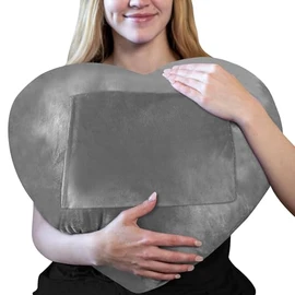 Zomaple Heart Pillow for After Heart Surgery - Open Heart Surgery Recovery Pillow - Cardiac Cough Pillow Recovery Gift for Mastectomy with Hysterectomy & Abdominal Surgery Gel Pack (Charcoal Grey)