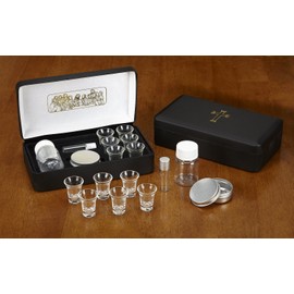 The Last Supper Six (6) Cup Travel Portable Communion Set in Leather Like Case