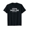 Team Melin | Proud Surname, Last Name Gift T-Shirt, black