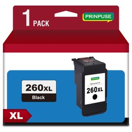 PRINPUSE Remanufactured Black Ink Cartridges Replacement for Canon 260 260XL PG-260 XL for Canon Pixma TS6420a TS6420 TR7020a TS5300 TS5320 TR7020 Printer Ink