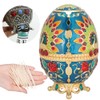Toothpick Holder Retro Metal Peacock Egg Shape Portable Multifunctional Storage