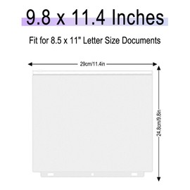 Antner 8 Pack Clear Letter Size Binder Pockets 3 Ring Binder Zipper Pouch Document Organizer, Waterproof PVC 3-Hole Loose Leaf File Bags Insert Sleeves Page Sheet Protectors Business Office Supplies