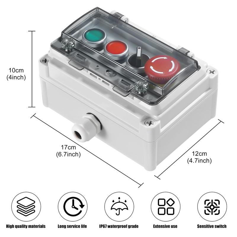 Push Button Switch IP67 Outdoor Waterproof Button Switch Box Emergency
