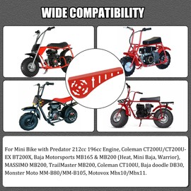 YOXUFA Mini Bike Clutch Cover 212 Chain Guard for Most Minibike with Predator 212cc 224cc 79cc 196cc 200cc GX160 GX200 Engines Coleman CT200U CT200U-EX BT200X CT100U CC100X Baja Doodlebug DB30 Parts