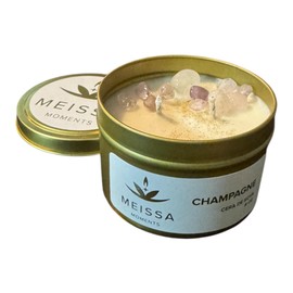 Vela Aromática de Cera de Soya (Champagne, 8 onzas)