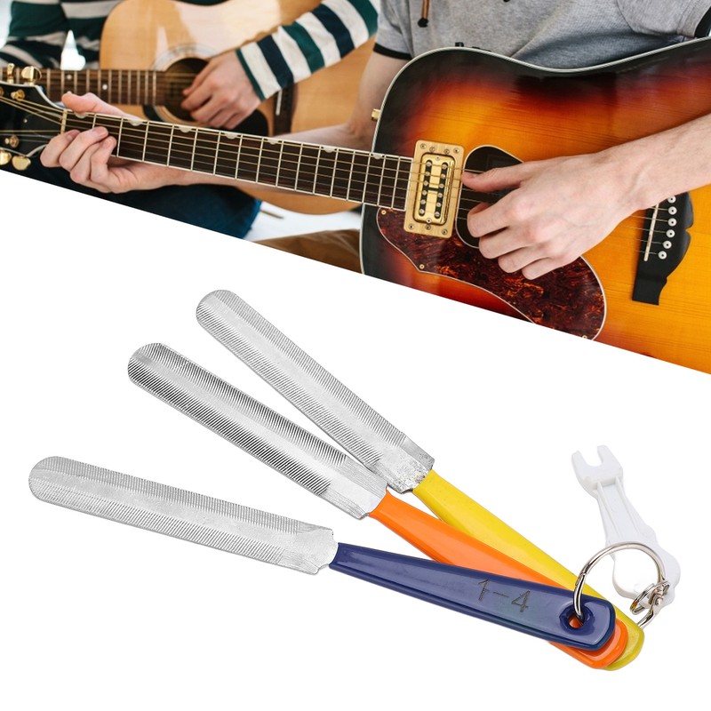 3pcs Nut File Tapered Cutting Edge Comfortable Handle Double Sided