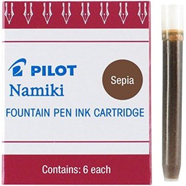 Pilot Namiki IC50 - Cartucho de tinta para pluma estilográfica, Sepia, Pacquete 6