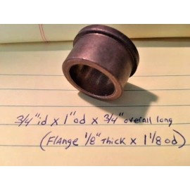 Oilite Flange Bushing Bronze 3/4 id x 1 x 3/4 Brass Bush Shim Spacer Bearing 16