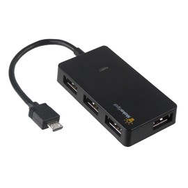 MakerSpot Micro USB OTG Hub for Raspberry Pi Zero 4 Port High Speed Sync and Extension Cable Adapter Also Works with Android Tablet Raspbian Jessie Linux