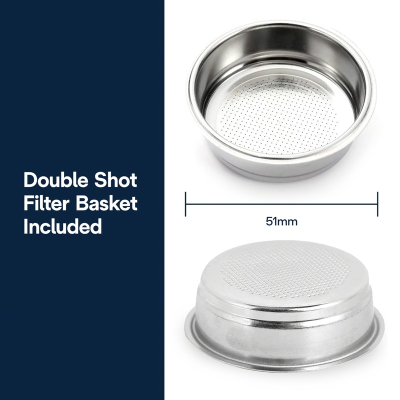 De'Longhi Rosewood Bottomless Portafilter, 51mm
