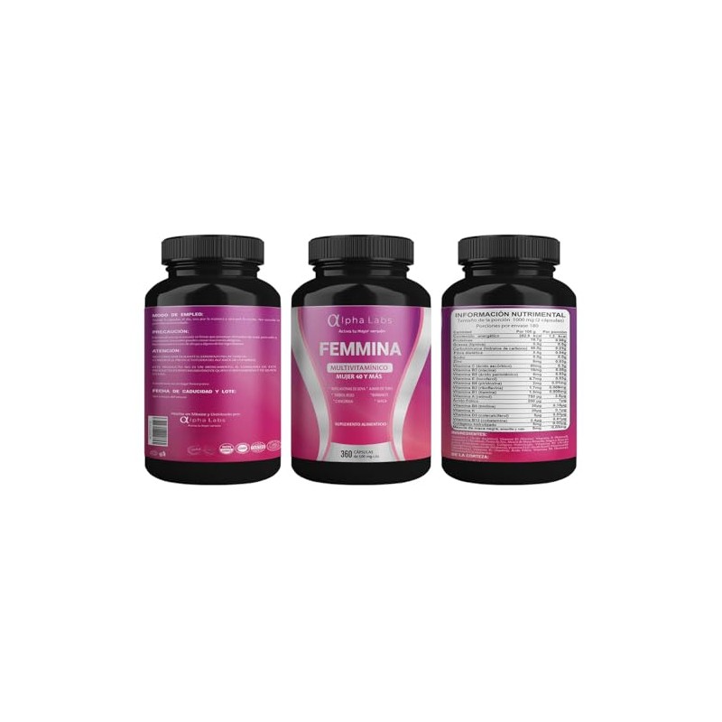 Multivitamínico Mujer 360 Cápsulas Vitaminas Colágeno Maca Energía Piel Cabello
