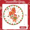 48 Pcs Christmas Gingerbread Man Paper Plates Gingerbread Candy Cane