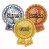 SuperStickers Gold, Silver and Bronze Rosette Stickers (120 Stickers)