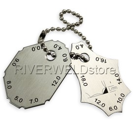 RIVERWELD Two-Piece Fillet Weld Gauge Set Depth gauges Welding Inspection Measurement Test Ulnar