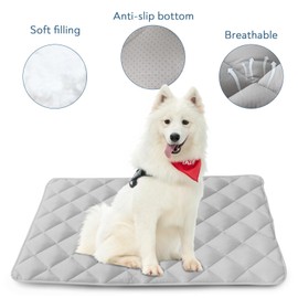 Dog Crate Pad 2 Pack (36" x 23"), Soft Dog Crate Mat with Anti-Slip Bottom, Machine Washable Kennel Pad, Crate Mats for Dog Cages, Dog Bed for Crate, Fits 36 Inch Dog Crate, Grey