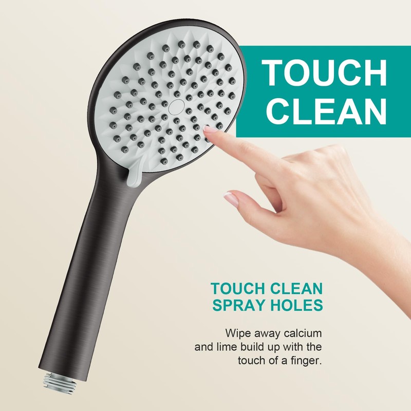 AULEEND Shower Slide Bar Handheld Shower Head with Hose, 5-Function