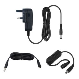 myVolts 14V power supply adaptor compatible with/replacement for Yaesu VR-5000 Scanner receiver - UK plug - with Extension and Inline Switch