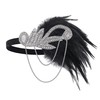 BABEYOND 1920s Flapper Headband Roaring 20s Great Gatsby Feather Headpiece