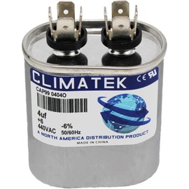 43-20847-44 - ClimaTek Upgraded 4 uf MFD Oval 370/440 Volt Capacitor Fits Rheem