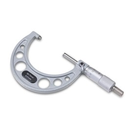 WIKISTORE Professional Micrometer 50-75 mm, Centesimal Micrometer, Industrial Precision with Aluminium Alloy Arc, Friction System and Lever Lock, Precise Work Tool