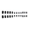 Black Gradient Press on Nails Medium Short Square Fake Nails
