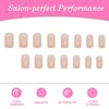 Ceboic Pack of 24 Short Artificial Nails, French Artificial Nails,