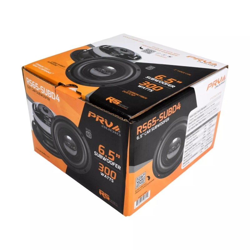 PRV Audio 6.5" Shallow Car Subwoofer 300 Watts RMS Dual