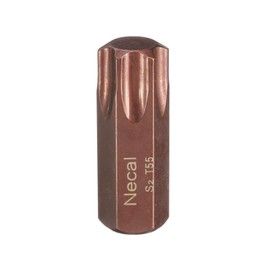 sourcing map T55 Torx Screwdriver Bit 10mm Hex Shank 30mm Length S2 Steel Security Tamper Proof 6 Point Head Hex Screw Driver Bits