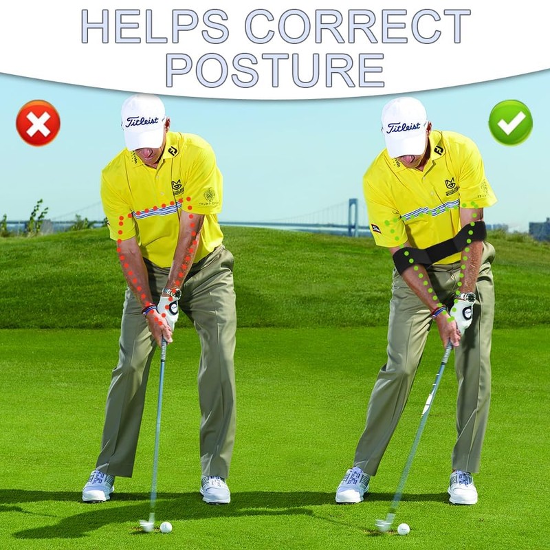 Azlanway Golf Swing Training Aid Band, 2PCS Golf Connection Band,