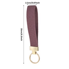 Ptwola Stretchy Key Chain Cute Keychain Wristlet Upgraded Woven Wrist Lanyard for Keys Keychain Holder Wrist Strap Keyring with 2 Keyrings for Women Men Car Keys ID Badges Card Wallet Phone Camera