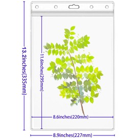 Ollain 10 PCS Page Protectors Waterproof Resealable Zip Paper Page Sheet Protectors Clear Hard Plastic Sleeves, 8.5" x 11" | Premium Quality for Ultimate Document Protection