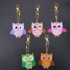 5PCS DIY Owl Diamond Painting Key Chain Acrylic Pendant Handmade