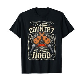 A Little Country A Little Hood Vintage Western Hip Hop Rap T-Shirt