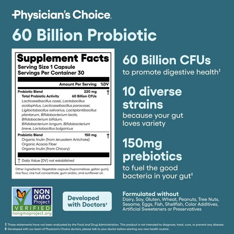 Physician Choice Billion Probiotic Unique Strains