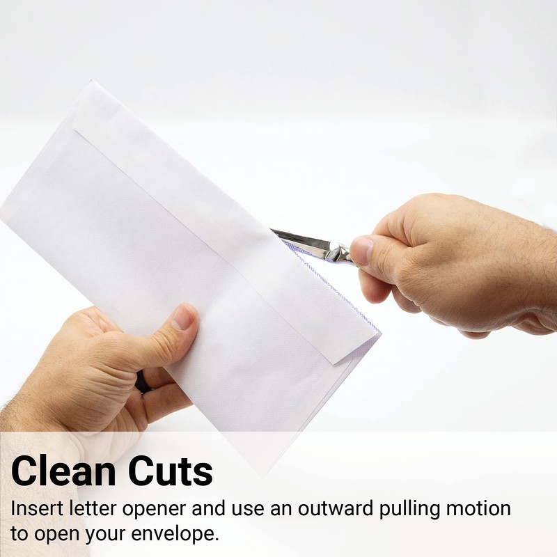 Uncommon Desks Silver Letter Opener Knife - Smooth Metal Plated