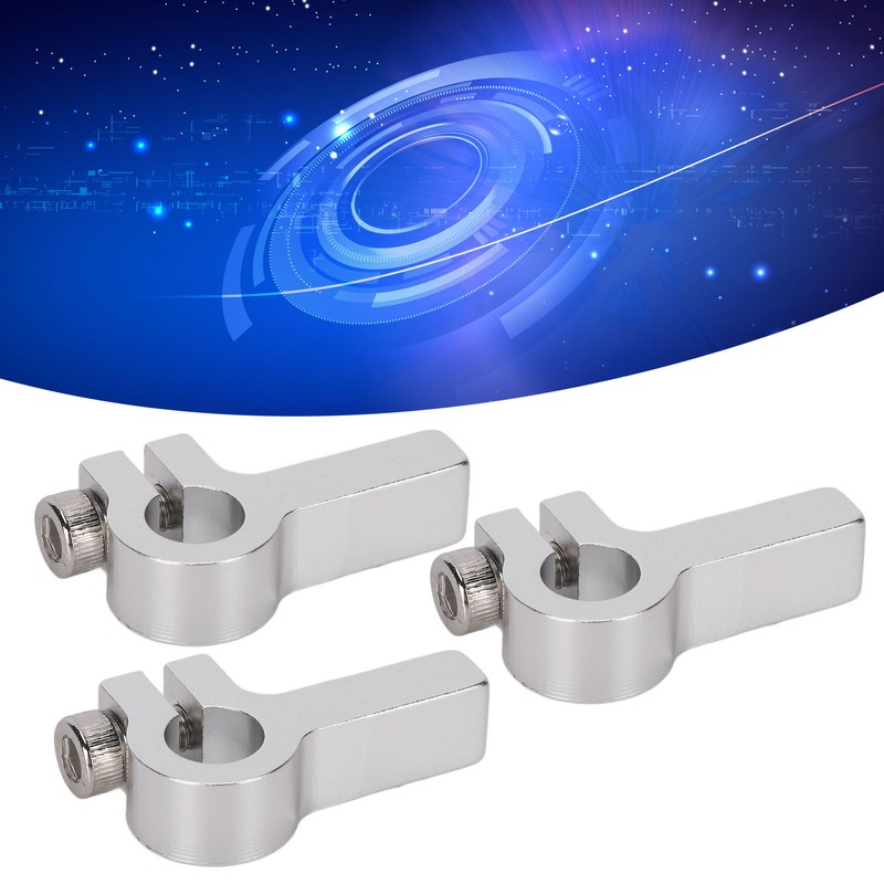 3Pcs Tube Clamp Hub Aluminum Shaft Clamping M4 Thread Mounting