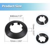 MroMax 1.57"/40mm Pipe Collars, 4pcs Flange Black Pipe Cover Plastic