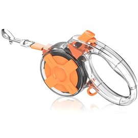 Correa Retráctil para Perros, Correa Ajustable para Perro de sin Enredos, para Perros pequeños medianos Grandes, Freno con una Sola Mano, para Mascota de hasta 44LBS-20kg,4m (Naranja)