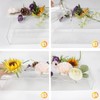 Flower Vase Acrylic Rectangular Floral Centerpiece for Dining Table, Long