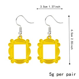 Monica's Door Frame Earrings TV Show Merchandise for Fans Memorabilia Monica Door Frame Drop Earrings Friends Themed Gifts-earrings