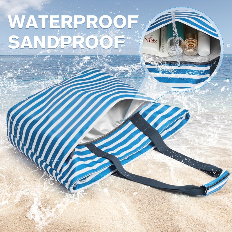 G4Free Beach Bag Waterproof Beach Tote Bag for Women Large