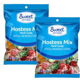 2 Bags - Hostess Mix Hard Candy Bag, for Candy Dish. Office, Snack Treats, Party Bags and More. (Mints, Butterscotch, Cinnamon, Strawberry 5 Oz. Package