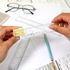3 Pack 8 Inch Ruler Set Plastic Straight Ruler Transparent