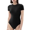 PUMIEY Body Suits for Womens Jet Black Medium
