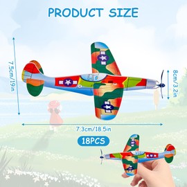 Roinaid Pack of 12 Gliding Planes Set Polystyrene Aeroplane Model, Aviator Styrofoam Children's Styrofoam Planes Gliding Planes for Children Glider Aviator for Children's Birthday Party Gifts