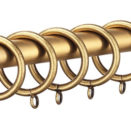 40 PCS Curtain Rings, 1.5 Inch Thickened Curtain Rings Metal Drapery Ring for Curtain Rods Bronze