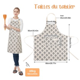 Halinuia Pack of 2 Women's Cooking Apron Women's Anti-Fouling Adjustable Kitchen Apron with 2 Large Pockets Bib Apron Women for Cooking Baking Housework Garden Apron, pink