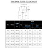 mintgreen Boys' Classic Vest, Children's V-Neck Wedding Regular Fit Suit